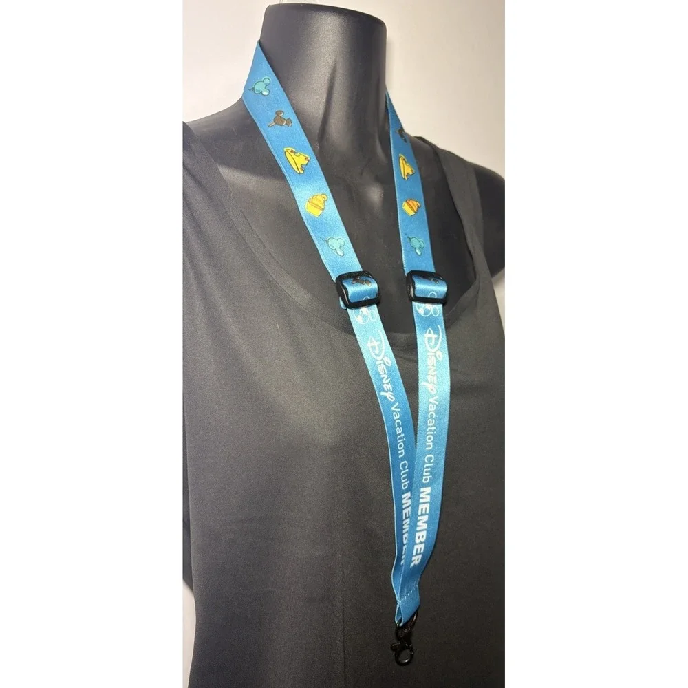 Disney Vacation Club Member Adjustable Lanyard Blue Snack Symbols 2024‎ DVC